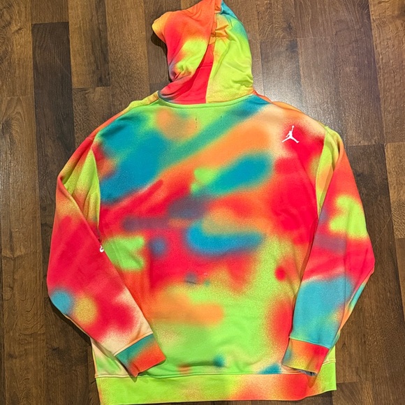 NWOT Jordan Jump Man Colorful Tie-Dye Type Hoodie Size XL - Picture 7 of 8